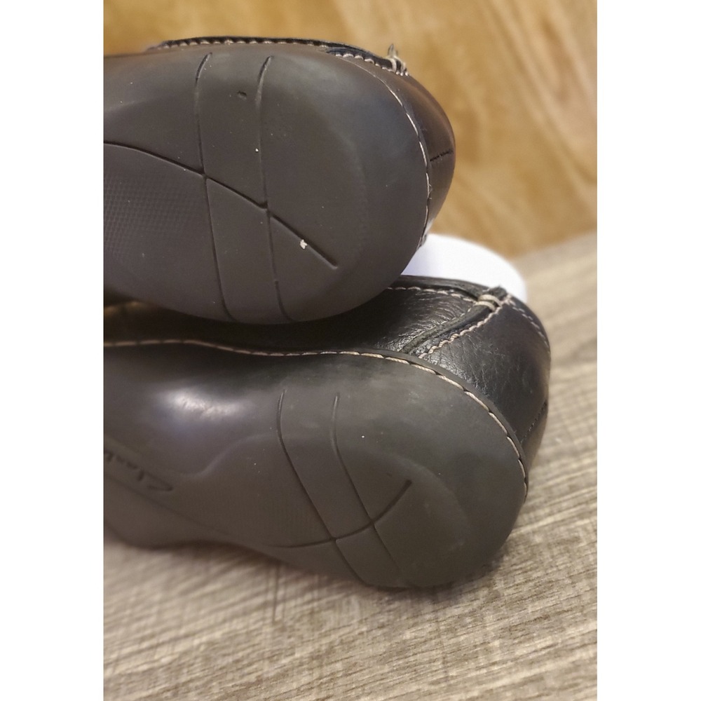 Clarks Bendables Leather Lace Up Shoes Women's Size 6.5 Black - Picture 8 of 12
